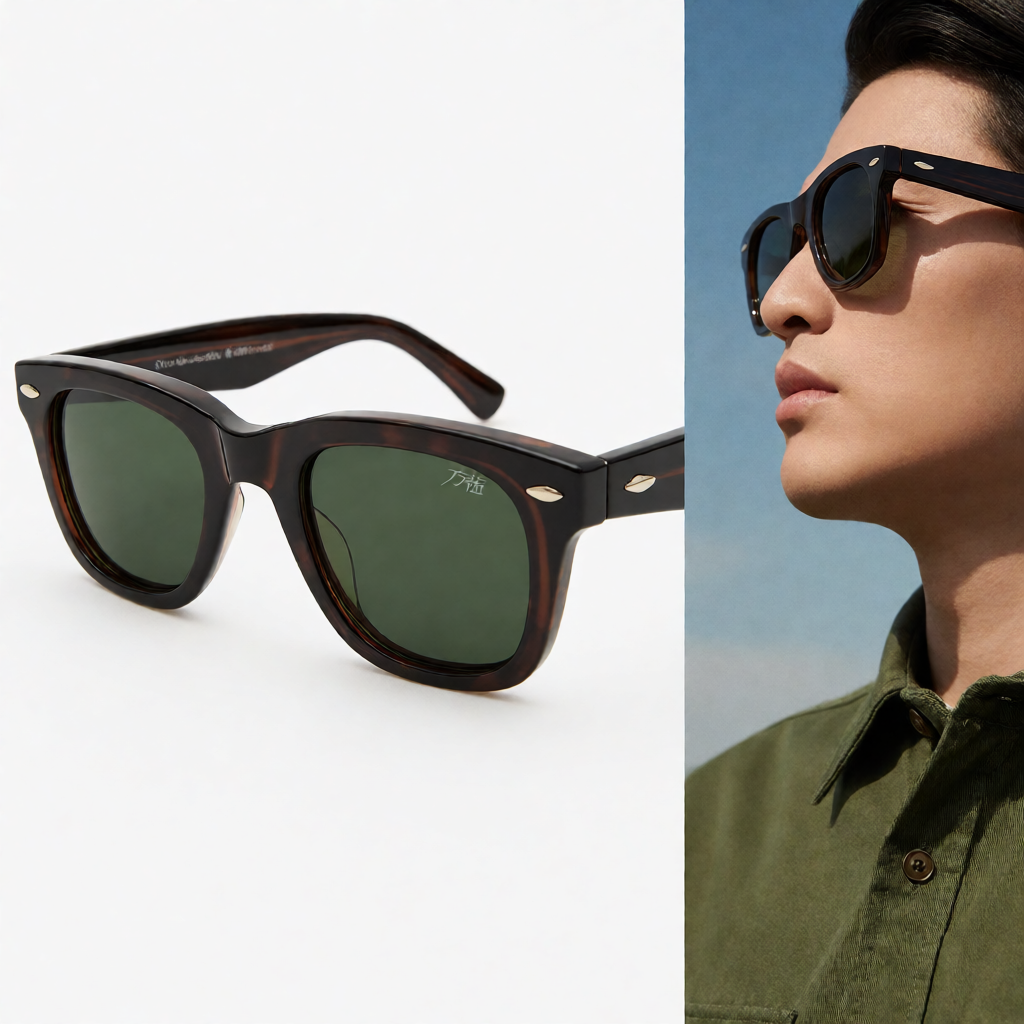 Ray-Ban Wayfarer方框太阳镜，标志性粗框设计与时尚轮廓
